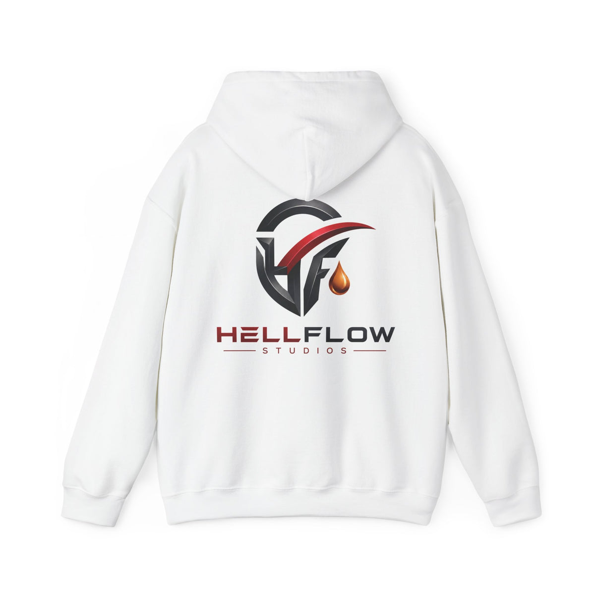 HellFlow Studios White Logo Hoodie