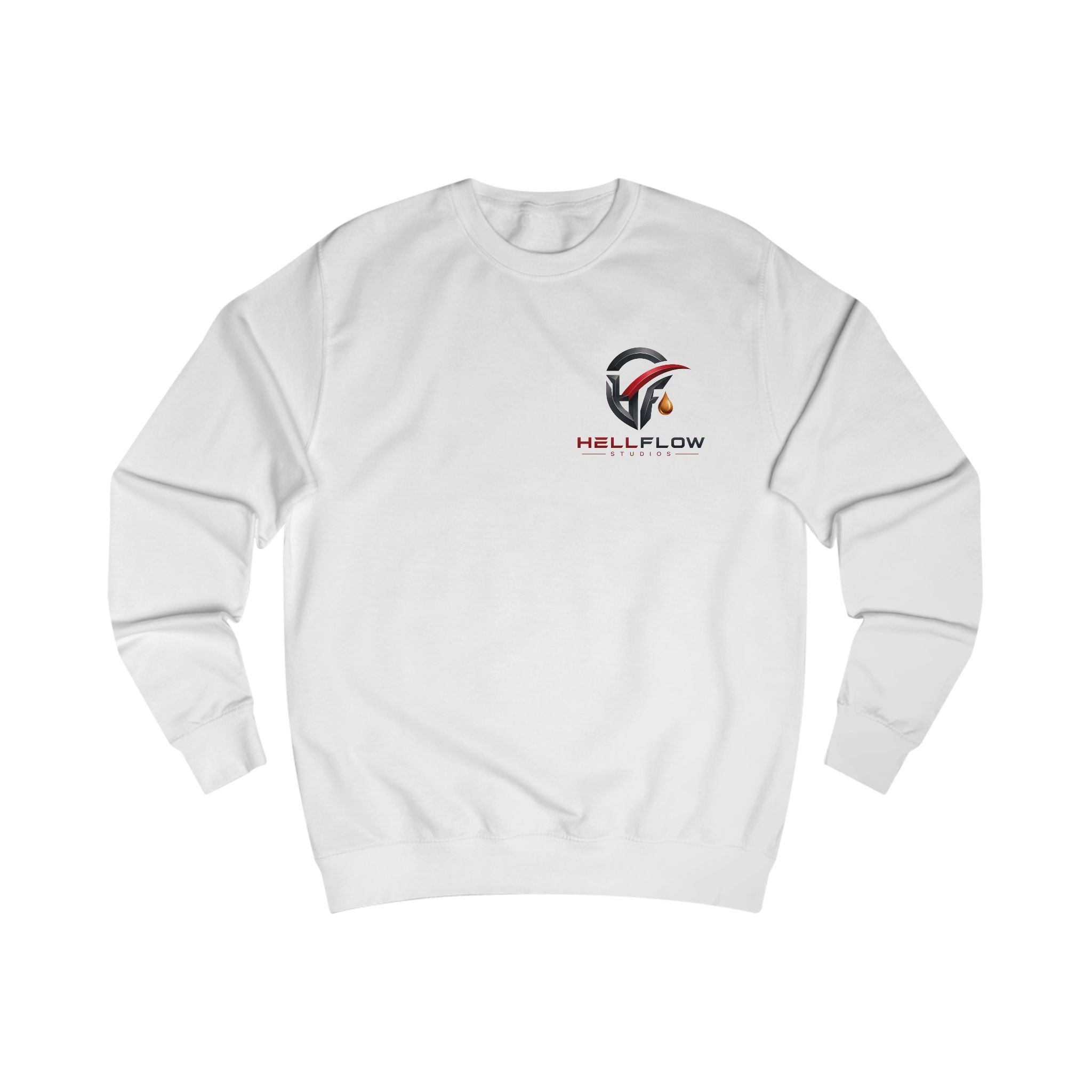 Hellflow Logo Sweatshirt - Minimal Graphic Crewneck for Gamers & Streetwear
