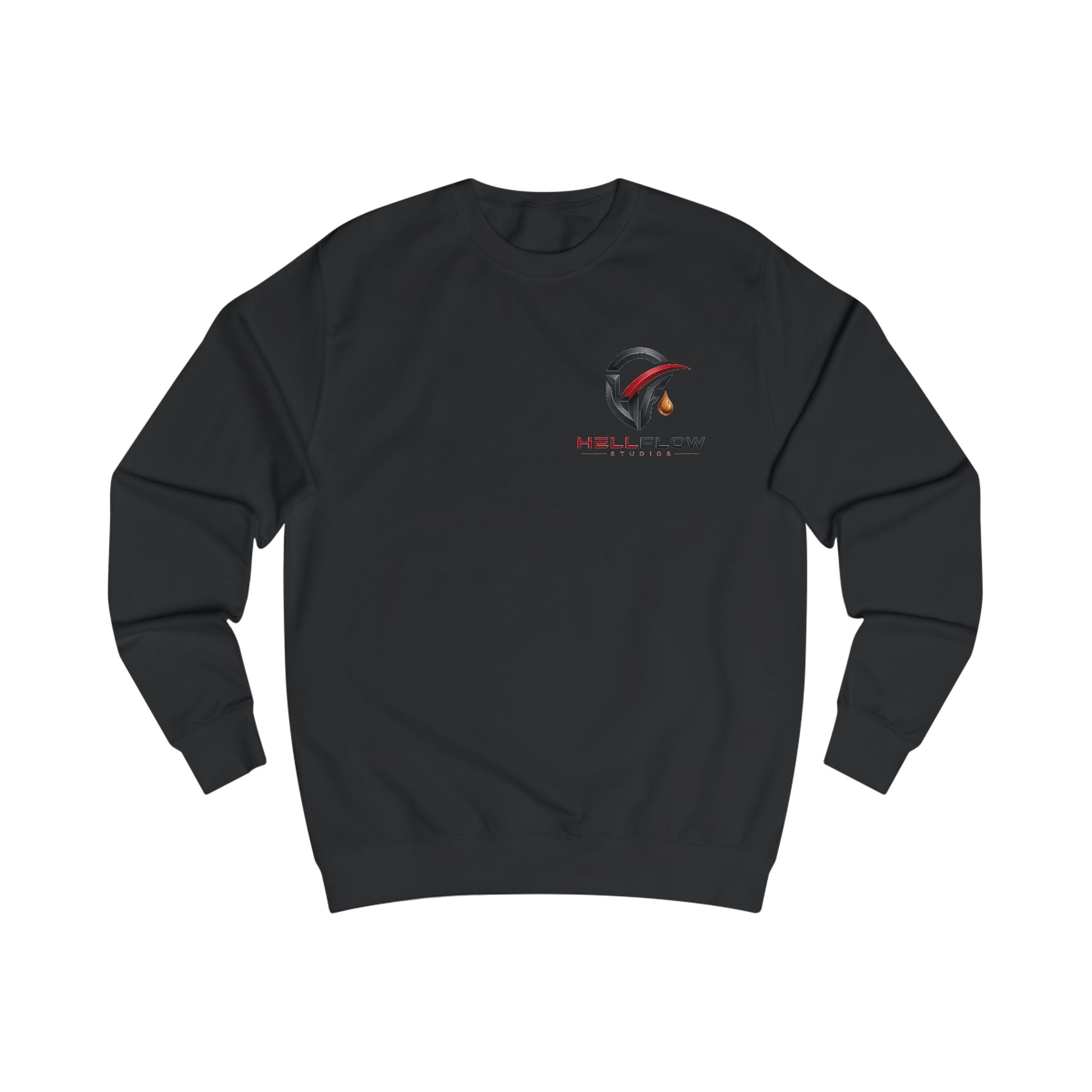 Hellflow Logo Sweatshirt - Minimal Graphic Crewneck for Gamers & Streetwear