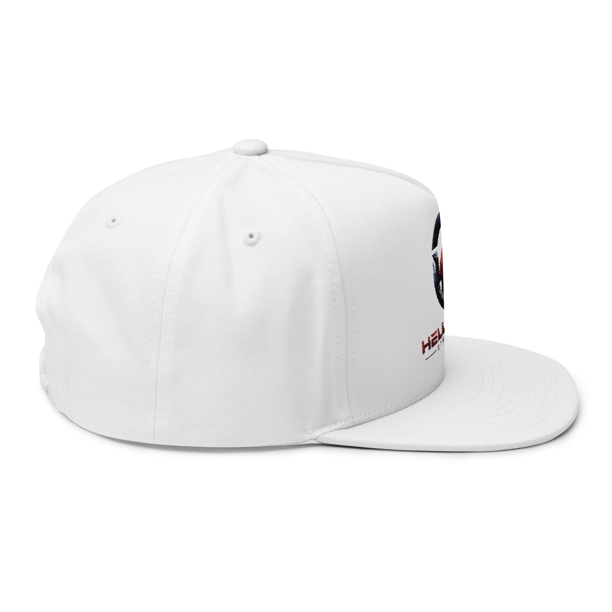 Hellflow Studios Embroidered Flat Bill Cap — Logo Snapback Hat