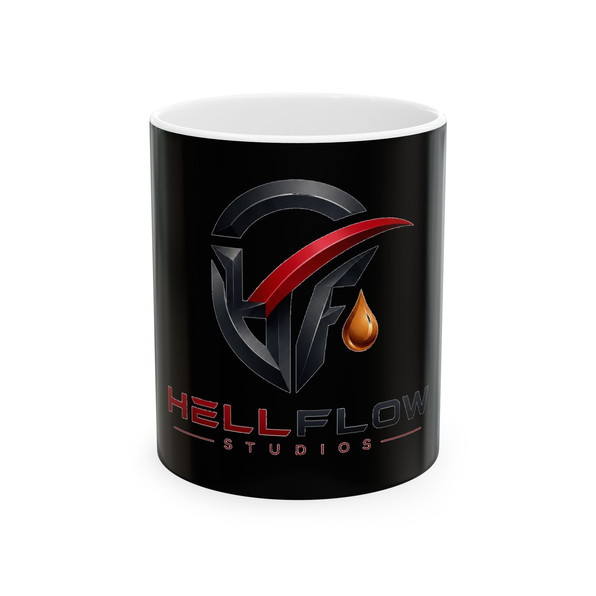 Hellflow Studios logo Mug | Ceramic Coffee Cup, 11oz or 15oz