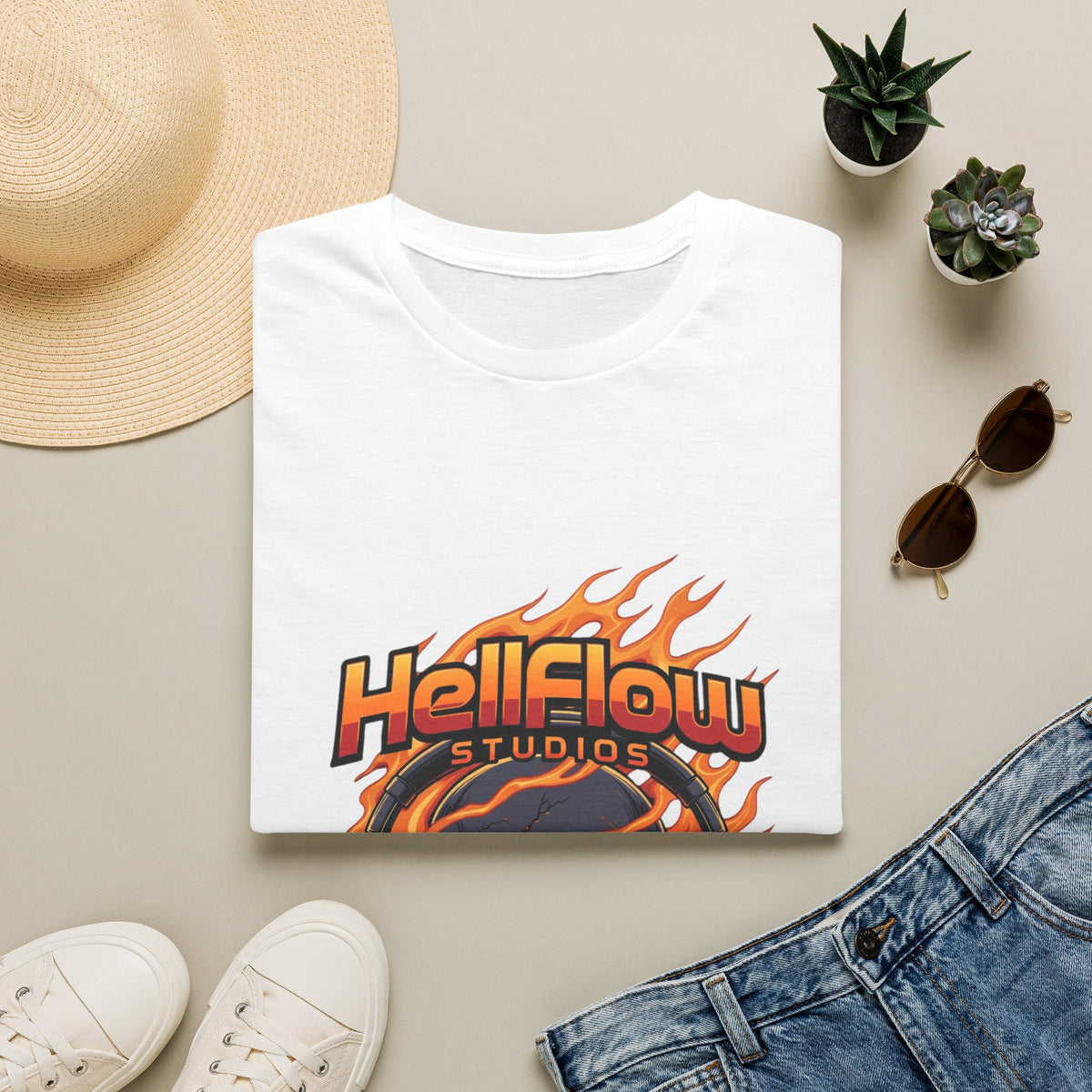 HellFlow Studios Flame Skull T-Shirt
