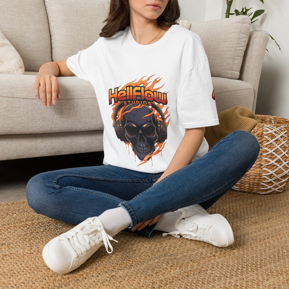 HellFlow Studios Flame Skull T-Shirt